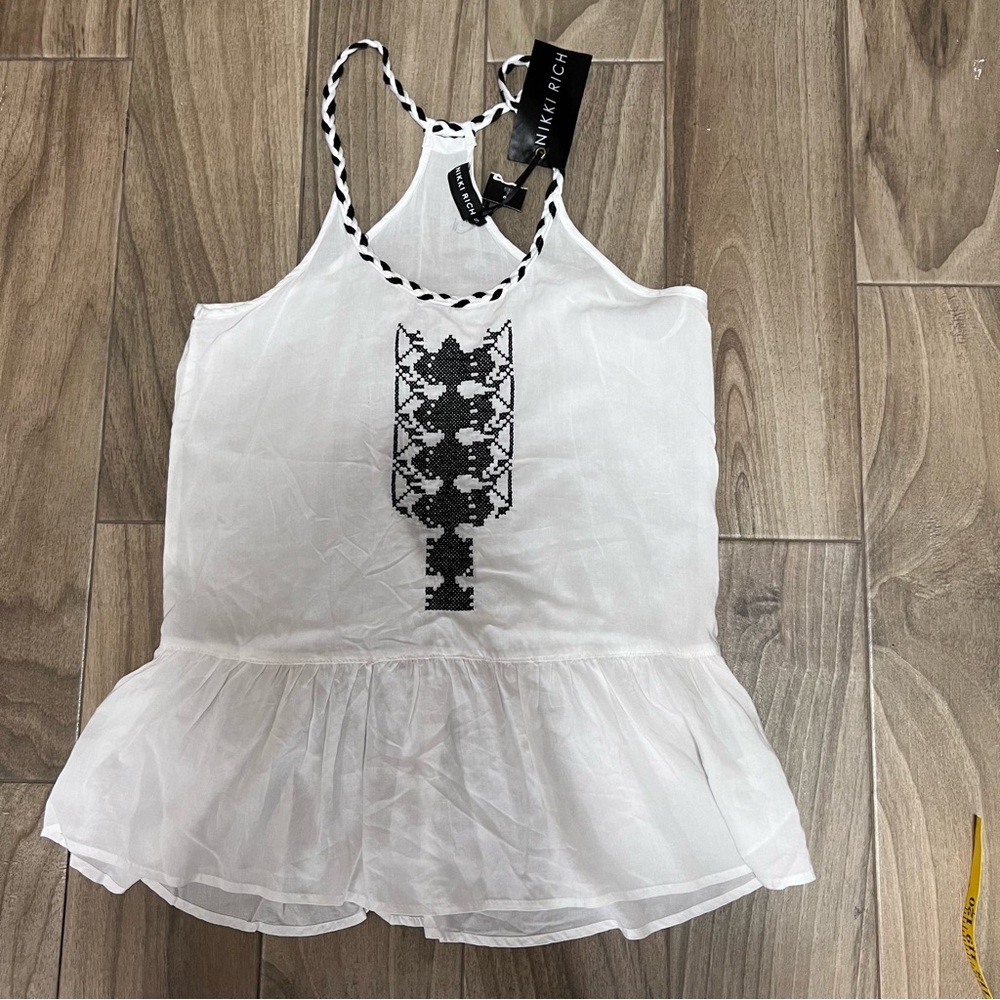 Nikki Rich Women Sleeveless Top Color White Size S